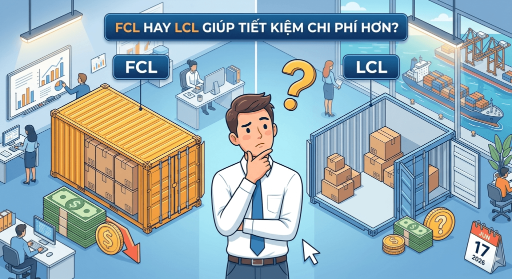 Doanh nghiệp băn khoăn lựa chọn FCL hay LCL để tiết kiệm chi phí vận tải biển quốc tế